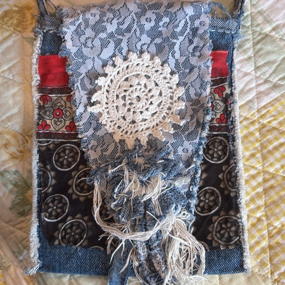 Handmade blue jean bag - Picture 2 of 5